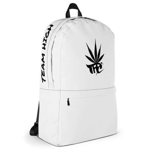 'Team High Campaigns' Black on White Backpack